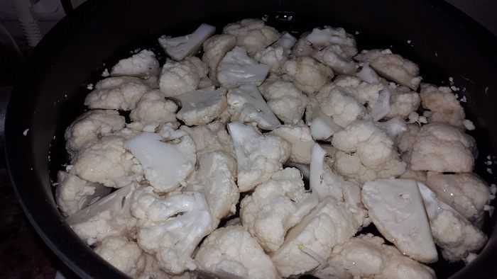 Цветная капуста, запеченная с мясным фаршем