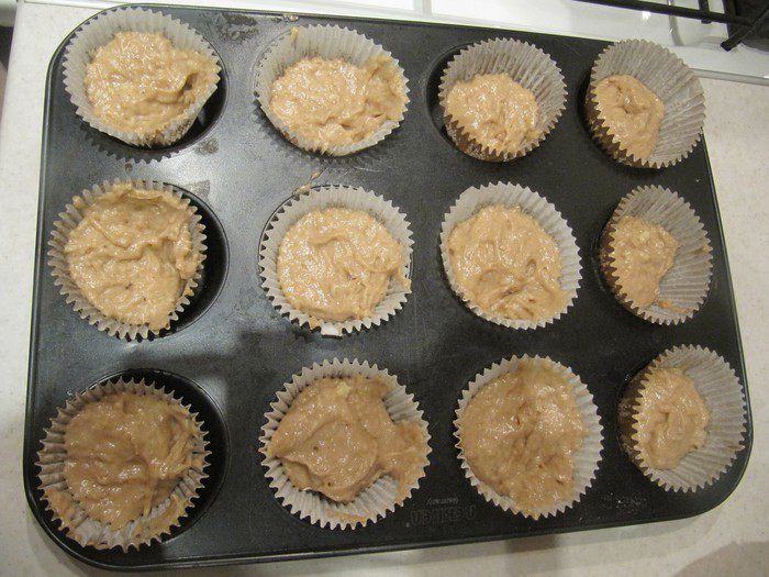 Банановые маффины с корицей и трюфелями