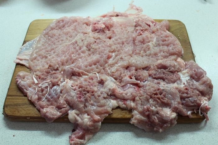 Куриный рулет с корейской морковью и языком