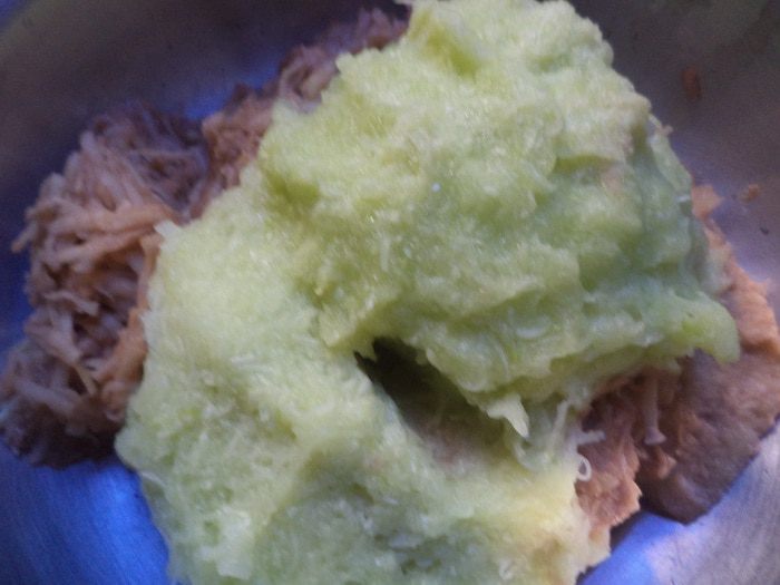 Картофельные драники с шампиньонами и кабачком