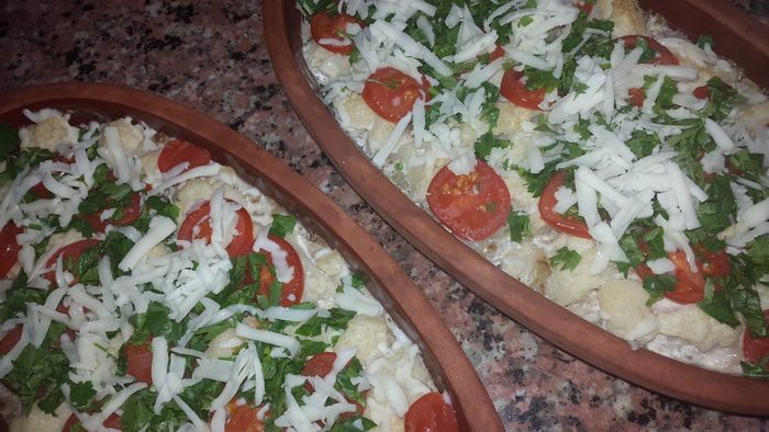 Цветная капуста, запеченная с мясным фаршем