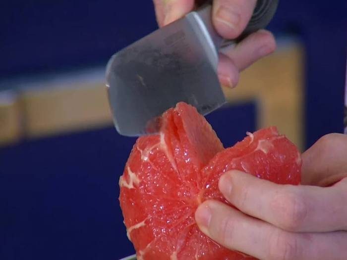 Салат с крабами и грейпфрутом