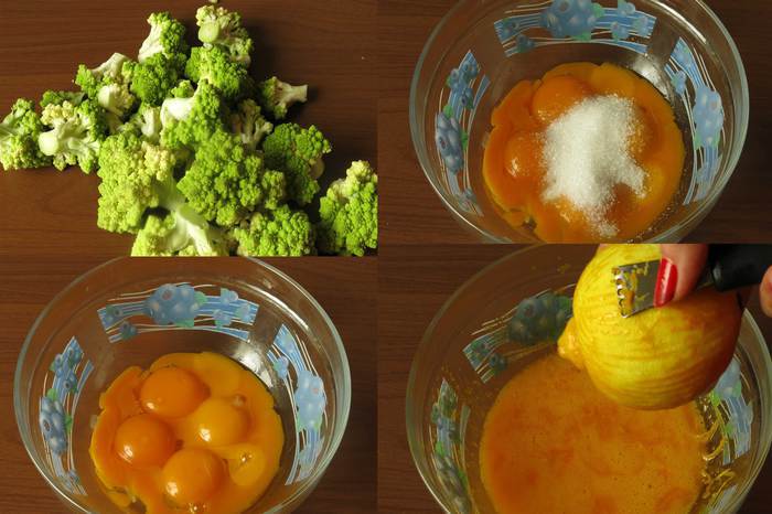 Капуста романеско под соусом сабайон