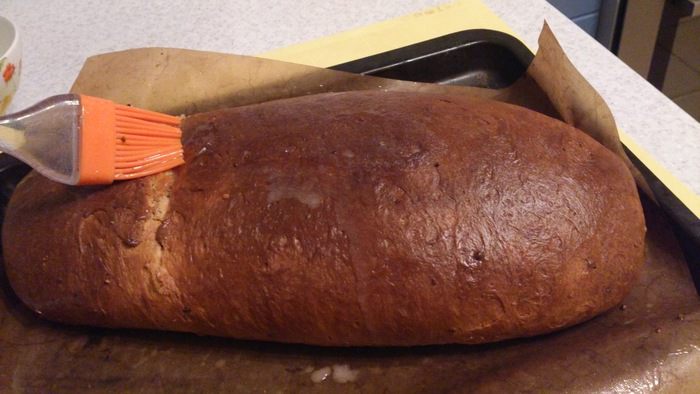 Марципановый штоллен с маком и яблоками