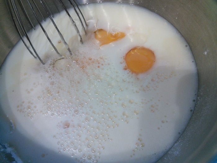 Блин, запеченный в духовке с овощами 