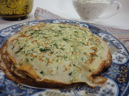 Блины с капустным припеком