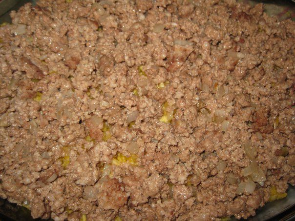 Запеканка из тыквы с мясным фаршем