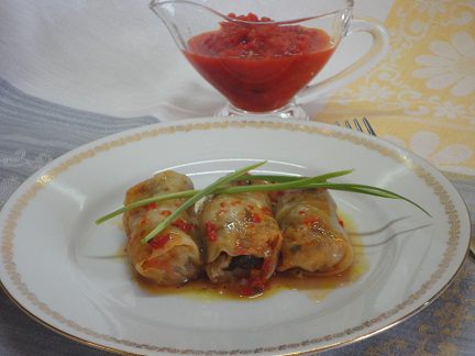 Голубцы с рисом и грибами