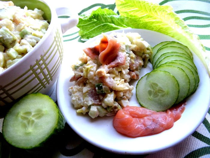 Cалат с красной рыбкой