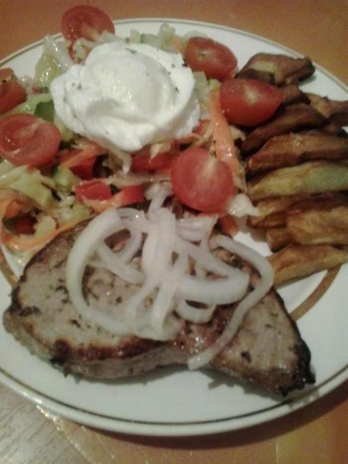 Стейк с салатом &amp;quot;Ужин для любимого&amp;quot;