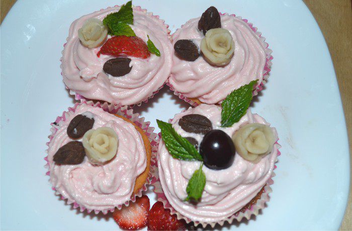 Капкейки «Розовое счастье» 