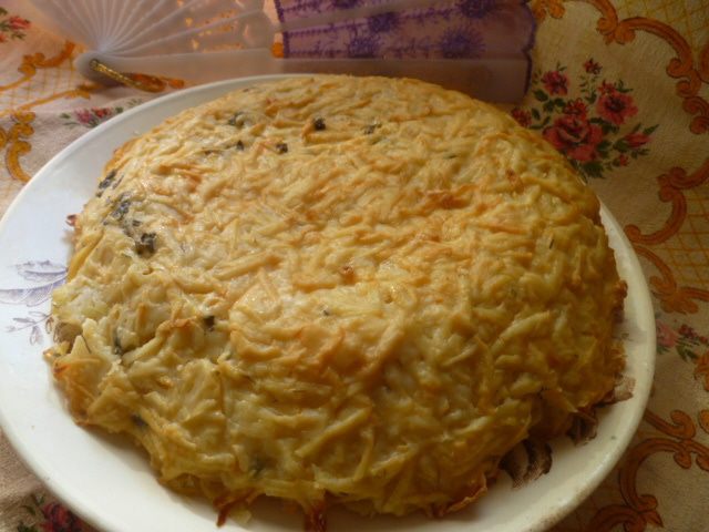 Картофельный пирог с мясным паштетом