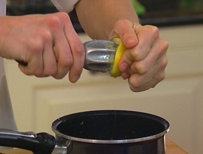 Гранита из манго, персиков и апельсинов