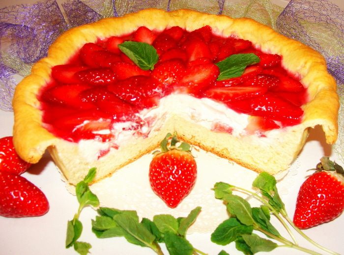 Творожное суфле с клубникой на завтрак &amp;quot; С любимыми не расставайтесь&amp;quot;