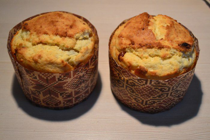 Творожный бездрожжевой кулич