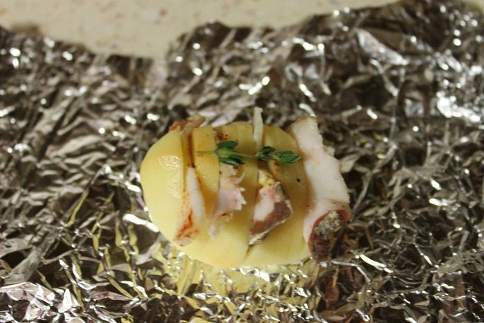 Запеченная картошечка с салом