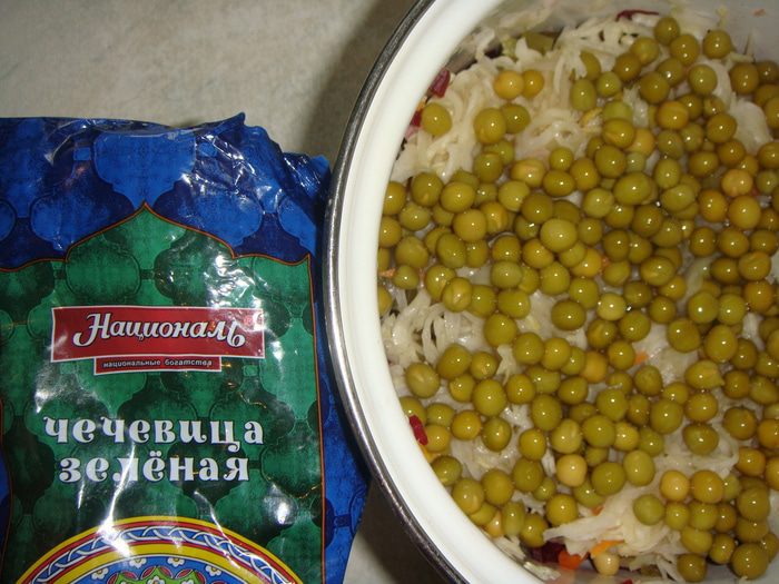 Винегрет с чечевицей