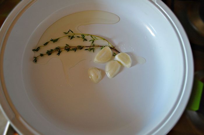 Мильфей с мясом, гречкой и овощами