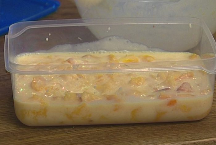 Сорбе из персиков