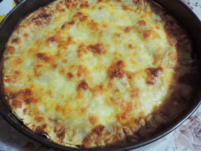 Зеленая лазанья на лаваше
