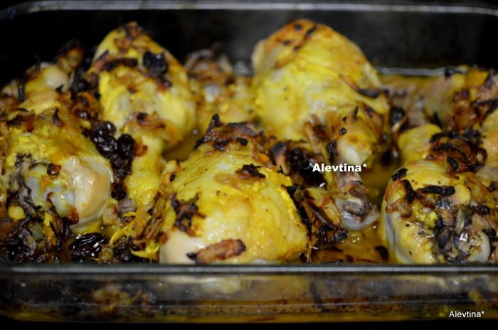 Куриные ножки с изюмом
