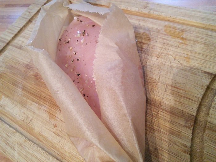 Острый помидорный салат с курицей 