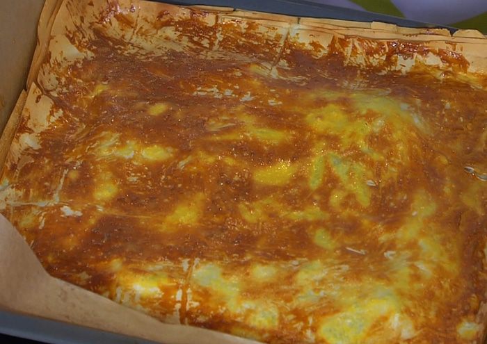 Сырный пирог со шпинатом 