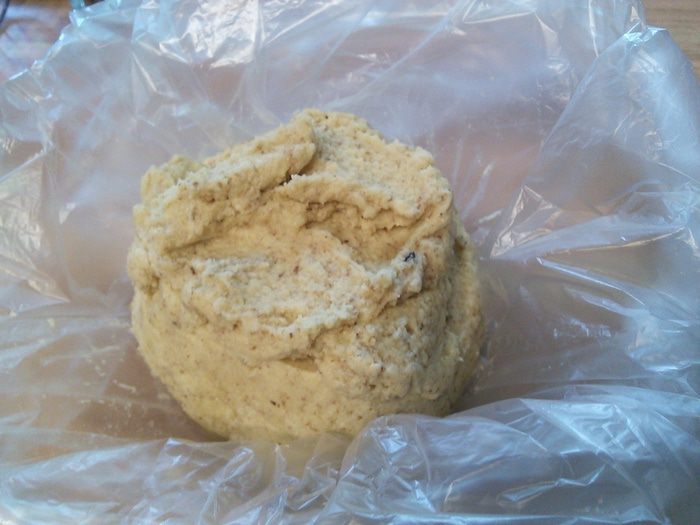 Ореховый тарт с персиковым курдом 