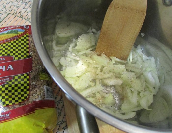 Суп с гречневыми клецками-кнопками