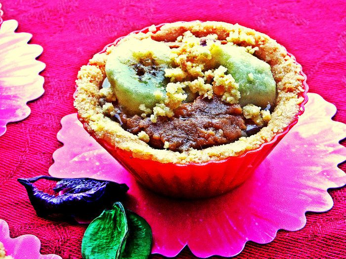 Корзиночки десертные с кремом и бананом