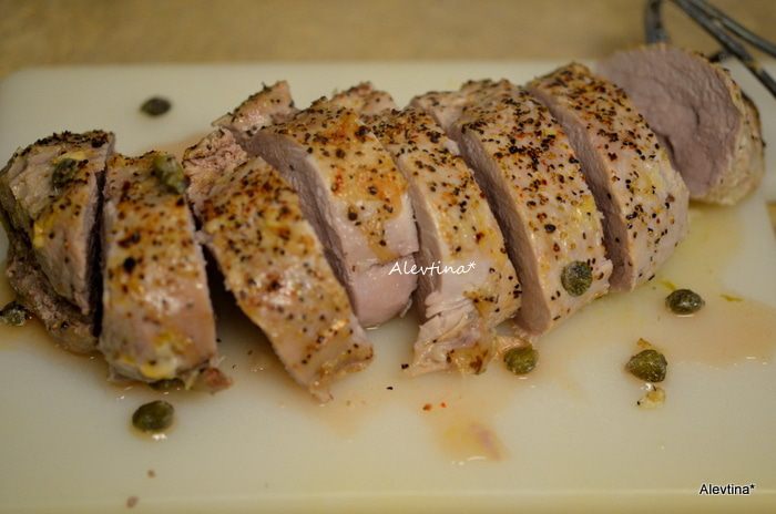 Вырезка из свинины с лимонным вкусом и каперсами