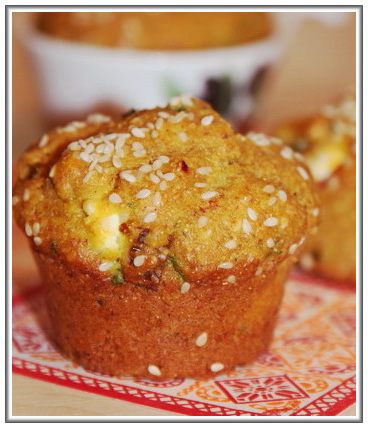 Закусочные кексы с брынзой и зеленью