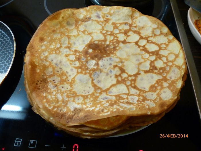 Блинчатый пирог с апельсинами