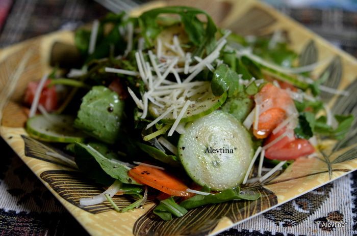 Шпинатный салат с заправкой