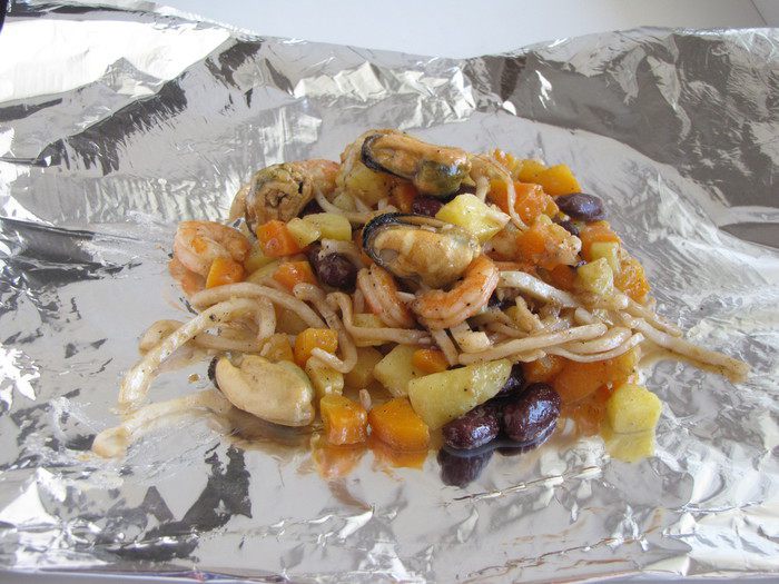 Корзиночки с морепродуктами