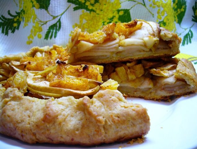 Постная галета с яблоками и апельсином