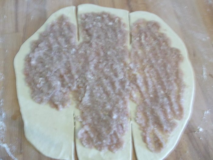 Китайский слоеный пирог с мясом