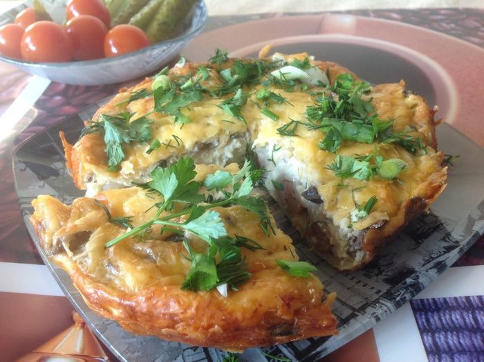 Запеканка из пельменей