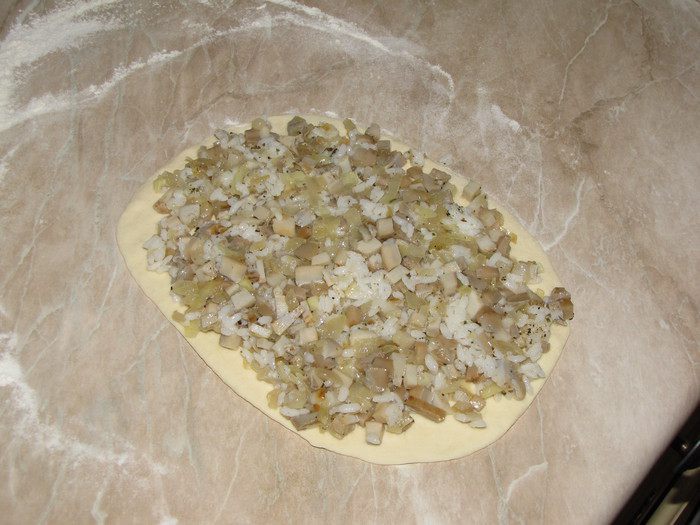 Псковский пирог с солеными грибами (постный)