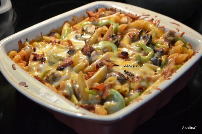 Пицца из индюшатины с пастой