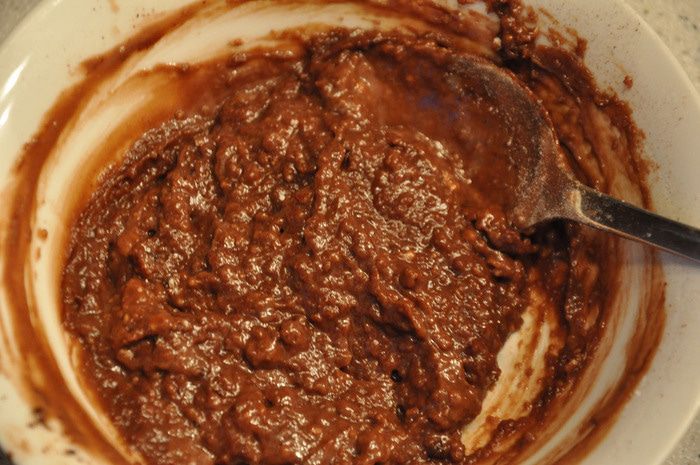 Блины с молочной начинкой в шоколадных кольцах