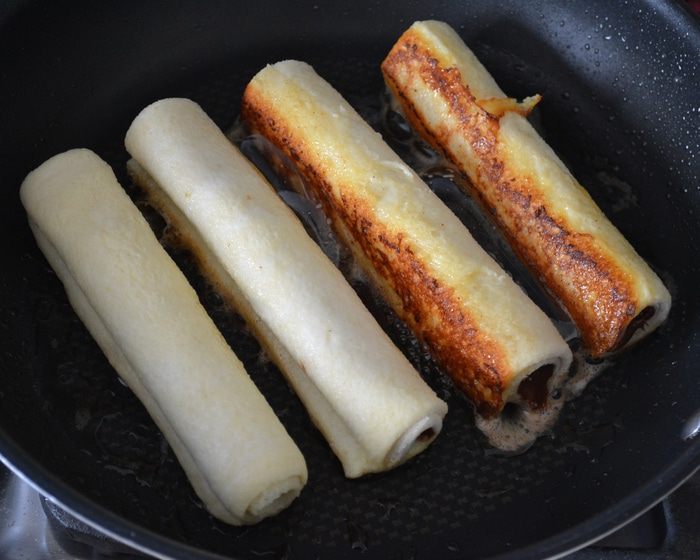 Хлебные трубочки с орехово-шоколадной начинкой
