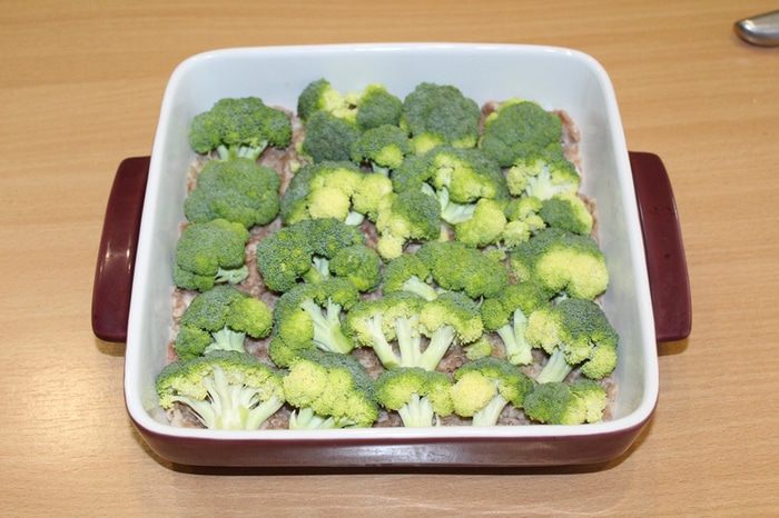 Запеканка с брокколи и рисом