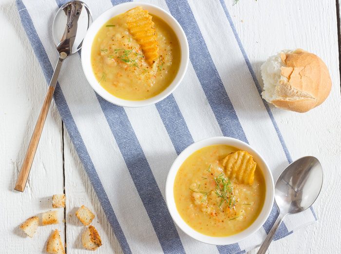 Суп из печеного картофеля 