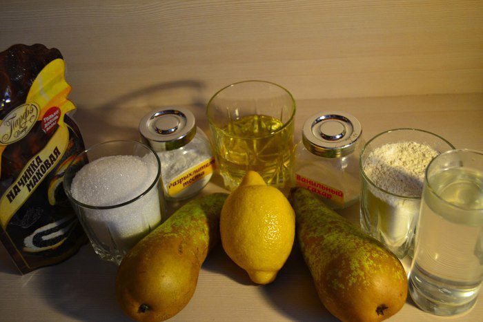 Грушевый пирог с маком (постный)