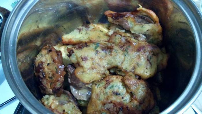 Куриная печень в кляре