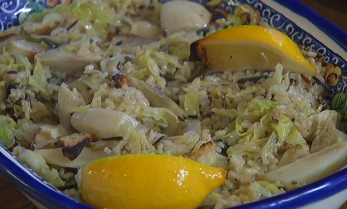 Пилаф с цыпленком и топинамбуром 