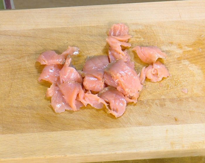 Испанский омлет с картофелем, семгой и укропом 