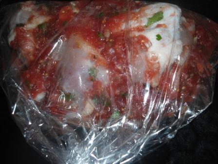 Курица в томатном маринаде