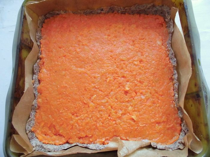 Морковный пирог без выпечки